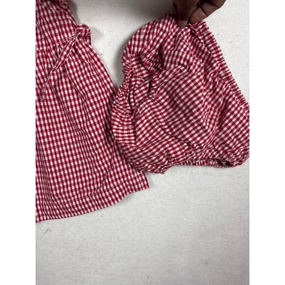 Talbots Kids Red & White Gingham Dress With Matching Bloomer - Picture 3 of 7